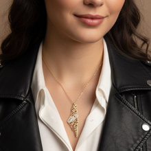 Load image into Gallery viewer, Palestine Crystal Map Necklace