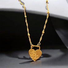 Load image into Gallery viewer, Qalb Al Saada (Heart of Happiness) Contemporary Heart Necklace
