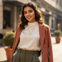 Load image into Gallery viewer, Qalb Al Saada (Heart of Happiness) Contemporary Heart Necklace