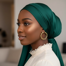 Load image into Gallery viewer, Beaded 18K Gold Plated Hoop Earrings