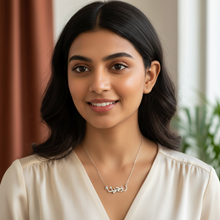Load image into Gallery viewer, Customised Cubic Zirconia Arabic Name Necklace