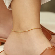 Load image into Gallery viewer, Golden Dust Bead Chain Anklet