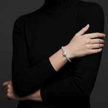 Load image into Gallery viewer, Sabr ~ this too shall pass - Silver Tone Bangle (Premium Stainless Steel)