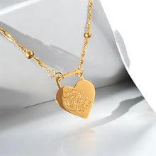 Load image into Gallery viewer, Qalb Al Saada (Heart of Happiness) Contemporary Heart Necklace