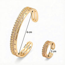 Load image into Gallery viewer, Diyanah Cuff Bangle and Ring Set