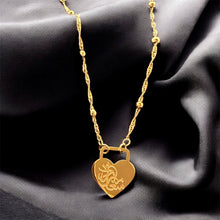 Load image into Gallery viewer, Qalb Al Saada (Heart of Happiness) Contemporary Heart Necklace