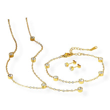 Load image into Gallery viewer, Solitaire Necklace, Bracelet and Earring Set