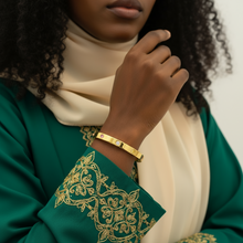 Load image into Gallery viewer, Have Tawakkul - Gold Plated Cuff Bangle