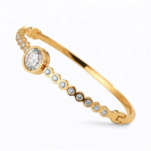Load image into Gallery viewer, Sabr ~ this too shall pass - Yellow Gold Plated Bangle