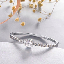 Load image into Gallery viewer, Sabr ~ this too shall pass - Silver Tone Bangle (Premium Stainless Steel)