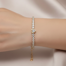 Load image into Gallery viewer, Amara Classic Heart Tennis Bracelet