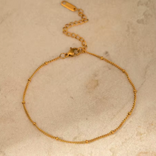 Load image into Gallery viewer, Golden Dust Bead Chain Anklet
