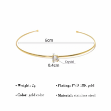 Load image into Gallery viewer, Minimalist Solitaire Bangle