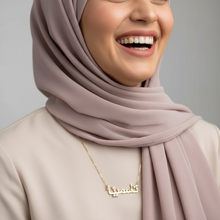 Load image into Gallery viewer, Customised Cubic Zirconia Arabic Name Necklace