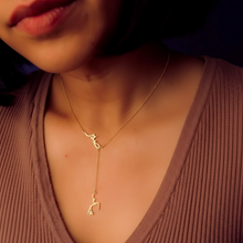 Load image into Gallery viewer, Sabrin - Signature lariat necklace in 18K Rose Gold plated
