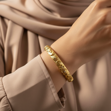 Load image into Gallery viewer, Celestial Collection - Samawi antique gold style bangle