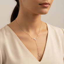 Load image into Gallery viewer, Sabrin - Signature lariat necklace in 18K Rose Gold plated