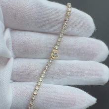 Load and play video in Gallery viewer, Amara Classic Heart Tennis Bracelet