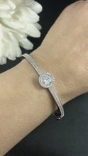 Load and play video in Gallery viewer, Du'a Solitaire Bangle - Silver Tone (Premium Stainless Steel)