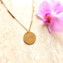 Load image into Gallery viewer, Tawakkul Rose Gold Bar Chain Necklace - 18K Rose Gold Plated