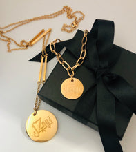 Load image into Gallery viewer, Tawakkul Rose Gold Bar Chain Necklace - 18K Rose Gold Plated