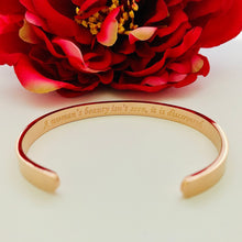 Load image into Gallery viewer, Woman's Beauty Cuff Bangle - 18K Rose Gold Plated