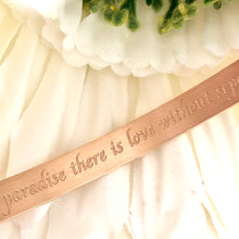 Load image into Gallery viewer, Paradise Rose Gold Plated Cuff Bangle