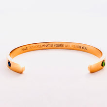 Load image into Gallery viewer, Have Tawakkul - Rose Gold Plated Cuff Bangle