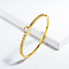 Load image into Gallery viewer, Sabr ~ this too shall pass -  Yellow Gold Plated Bangle