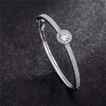Load image into Gallery viewer, Du'a Solitaire Bangle - Silver Tone (Premium Stainless Steel)