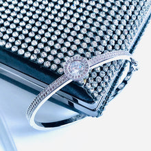 Load image into Gallery viewer, Du'a Solitaire Bangle - Silver Tone (Premium Stainless Steel)