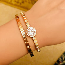 Load image into Gallery viewer, Tawakkul (Reliance) Rose Gold Plated Cuff Bangle