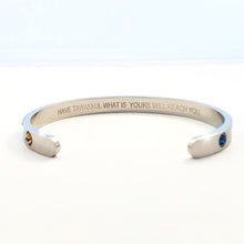 Load image into Gallery viewer, Have Tawakkul - Silver Tone Cuff Bangle