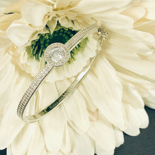 Load image into Gallery viewer, Du'a Solitaire Bangle - Silver Tone (Premium Stainless Steel)