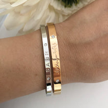 Load image into Gallery viewer, Paradise Rose Gold Plated Cuff Bangle