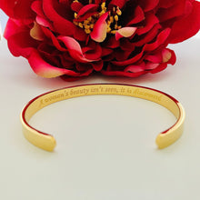 Load image into Gallery viewer, Woman's Beauty Cuff Bangle - 18K Yellow Gold Plated