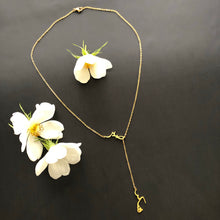 Load image into Gallery viewer, Sabrin - Signature lariat necklace in 18K Yellow Gold plated