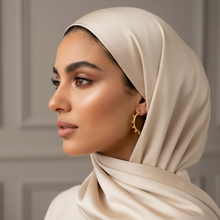 Load image into Gallery viewer, Beaded 18K Gold Plated Hoop Earrings
