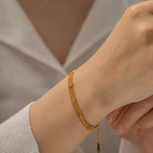 Load image into Gallery viewer, Najada Triple Strand Gold Bead Bracelet
