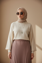 Load image into Gallery viewer, Tawakkul White Gold Bar Chain Necklace - 18K White Gold Plated
