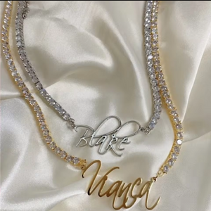 Marina Tennis Chain Custom Name Necklace
