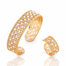 Load image into Gallery viewer, Lulu Cuff Bangle and Ring Set
