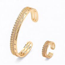 Load image into Gallery viewer, Diyanah Cuff Bangle and Ring Set

