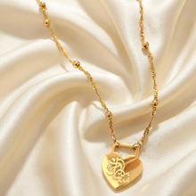 Load image into Gallery viewer, Qalb Al Saada (Heart of Happiness) Contemporary Heart Necklace
