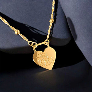 Qalb Al Saada (Heart of Happiness) Contemporary Heart Necklace