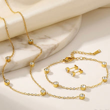 Load image into Gallery viewer, Solitaire Necklace, Bracelet and Earring Set
