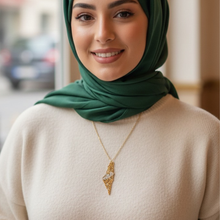 Load image into Gallery viewer, Palestine Crystal Map Necklace
