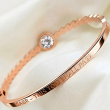 Load image into Gallery viewer, Sabr ~ this too shall pass Rose Gold Bangle
