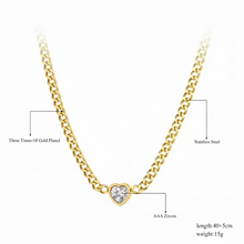 Load image into Gallery viewer, Zayna Crystal Heart Choker
