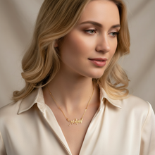 Load image into Gallery viewer, Custom beaded chain name necklace
